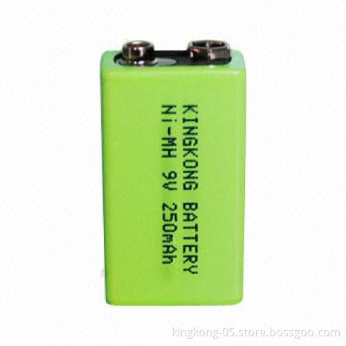 9V battery 250mAh rechargeable battery